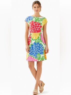 lilly pulitzer bayleigh midi dress Lilly Pulitzer Bayleigh Midi Dress in Multi Grove Garden. Size 4